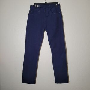 Marine Layer | Slim Straight Corduroy Pants Casual Preppy Minimalist Blue 32x32
